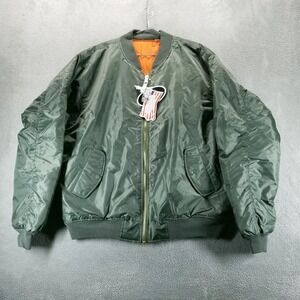 US Air Force Jacket Mens 4XL Green Flyers Man MA 1 Bomber Flight Nylon‎ Rothco